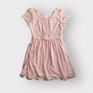 Pink Chiffon Baby Doll Dress Coquette